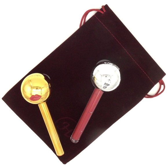 Glossy Pops Bundle Big Apple Lipstick Lipgloss Duo Cherry Pie Lipstain Primer - Picture 3 of 9